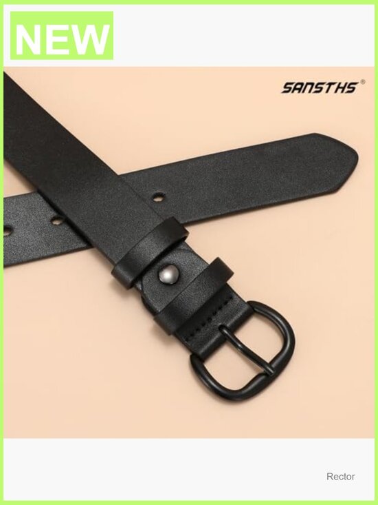 Faux Leather Belt with Black Buckle for Jeans Pants Dresses main image 4